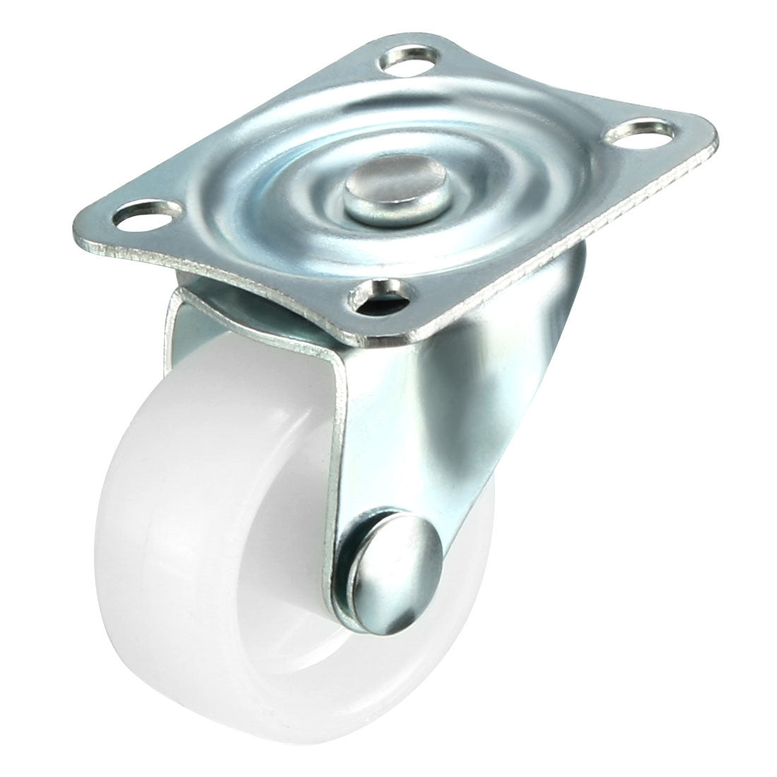 Harfington Swivel Caster Wheels Polypropylene with 360 Degree Top Plate LBS Capacity for Furniture Carts Workbench, White, Pack of 4