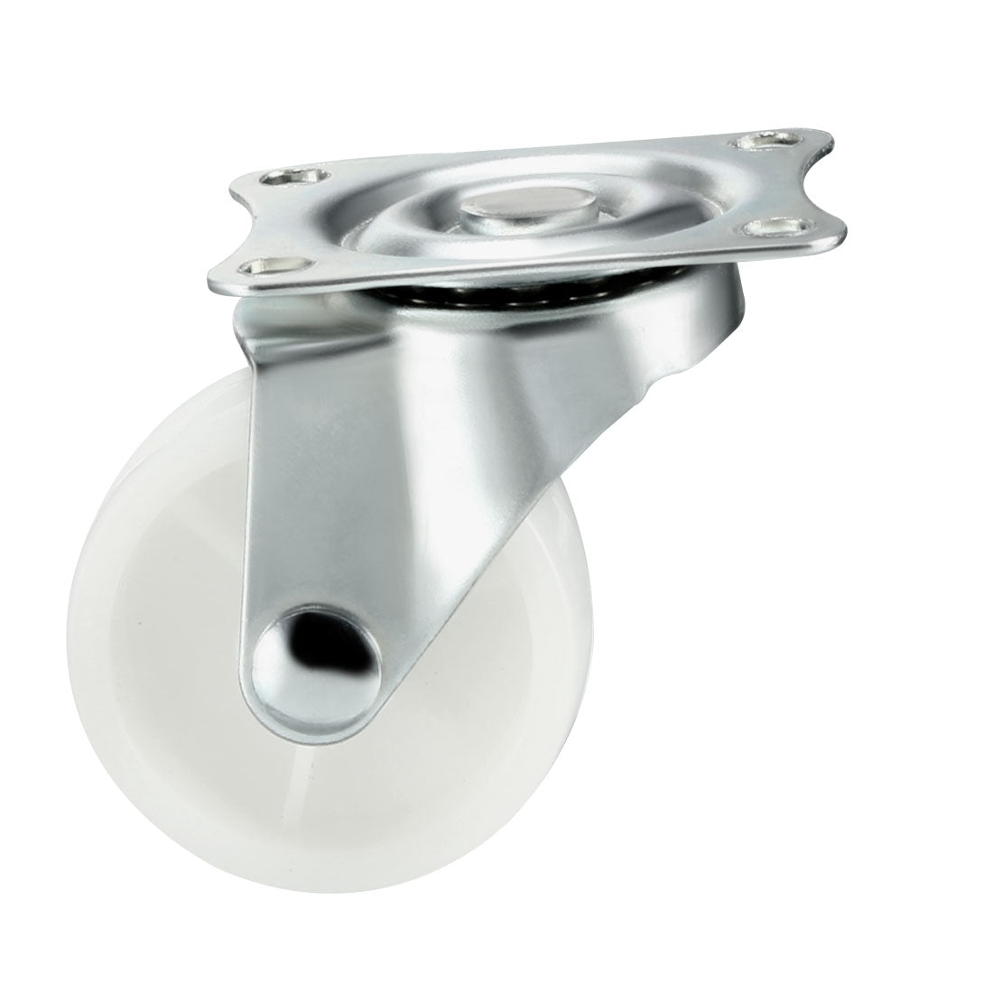 Harfington Swivel Caster Wheels Polypropylene with 360 Degree Top Plate LBS Capacity for Furniture Carts Workbench, White, Pack of 4