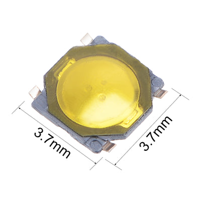 Harfington 15Pcs 3.7x3.7x0.35mm Panel PCB Momentary Tactile Tact Push Button Switch 4 Terminals