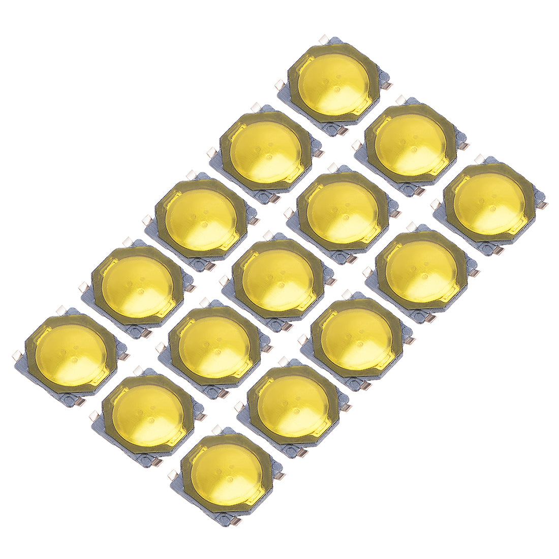 Harfington 15Pcs 3.7x3.7x0.35mm Panel PCB Momentary Tactile Tact Push Button Switch 4 Terminals