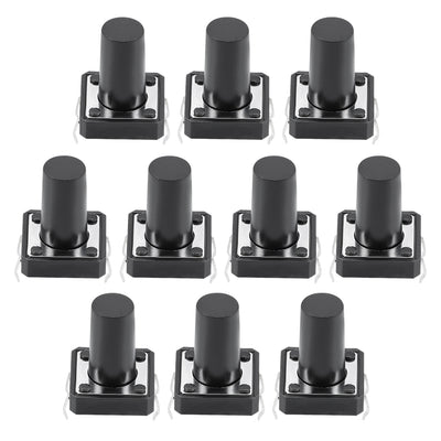 Harfington 12x12x15mm Panel Mini/Micro/Small PCB Momentary Tactile Tact Push Button Switch DIP 10PCS