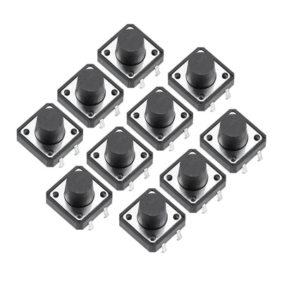 Harfington 12x12x8mm Panel Micro/Small PCB Momentary Tactile Tact Push Button Switch DIP 10PCS