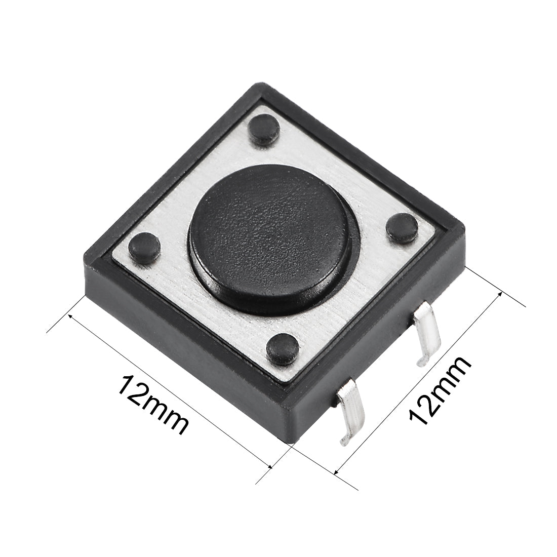 Harfington 12x12x4.3mm Panel Mini/Micro/Small PCB Momentary Tactile Tact Push Button Switch DIP 25PCS