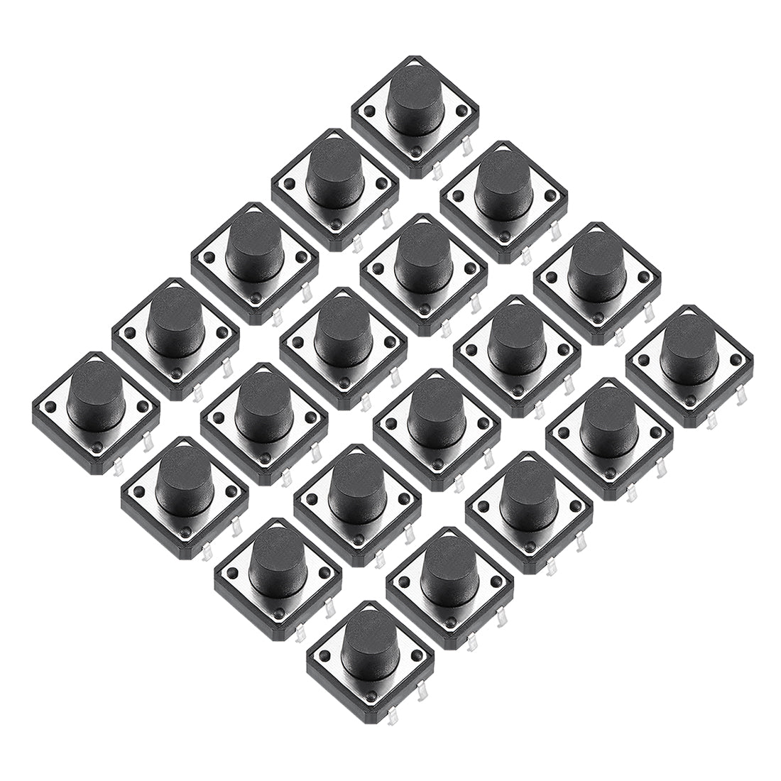 Harfington 12x12x8mm Panel Mini/Micro/Small PCB Momentary Tactile Tact Push Button Switch DIP 20PCS
