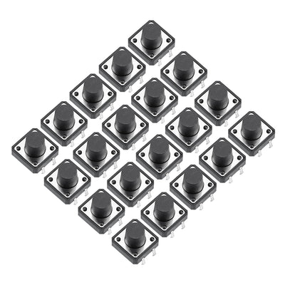 Harfington 12x12x8mm Panel Mini/Micro/Small PCB Momentary Tactile Tact Push Button Switch DIP 20PCS