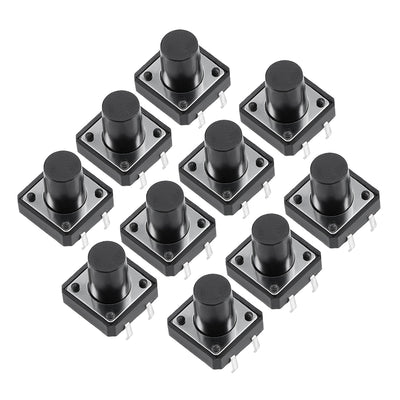 Harfington 12x12x12mm 4 Pin Panel Mini/Micro/Small PCB Momentary Tactile Tact Push Button Switch DIP 10PCS