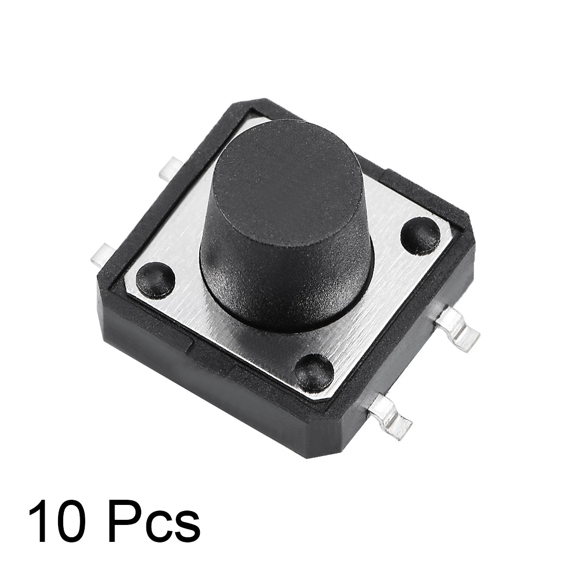 Harfington 12x12x9mm Momentary Panel PCB Surface Mounted Devices SMT Mount 4 Pins Push Button SPST Tactile Tact Switch 10PCS