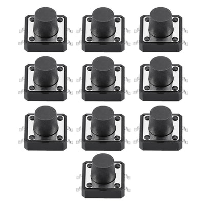 Harfington 12x12x9mm Momentary Panel PCB Surface Mounted Devices SMT Mount 4 Pins Push Button SPST Tactile Tact Switch 10PCS