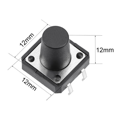 Harfington 12x12x12mm Panel Mini/Micro/Small PCB Momentary Tactile Tact Push Button Switch DIP 20PCS