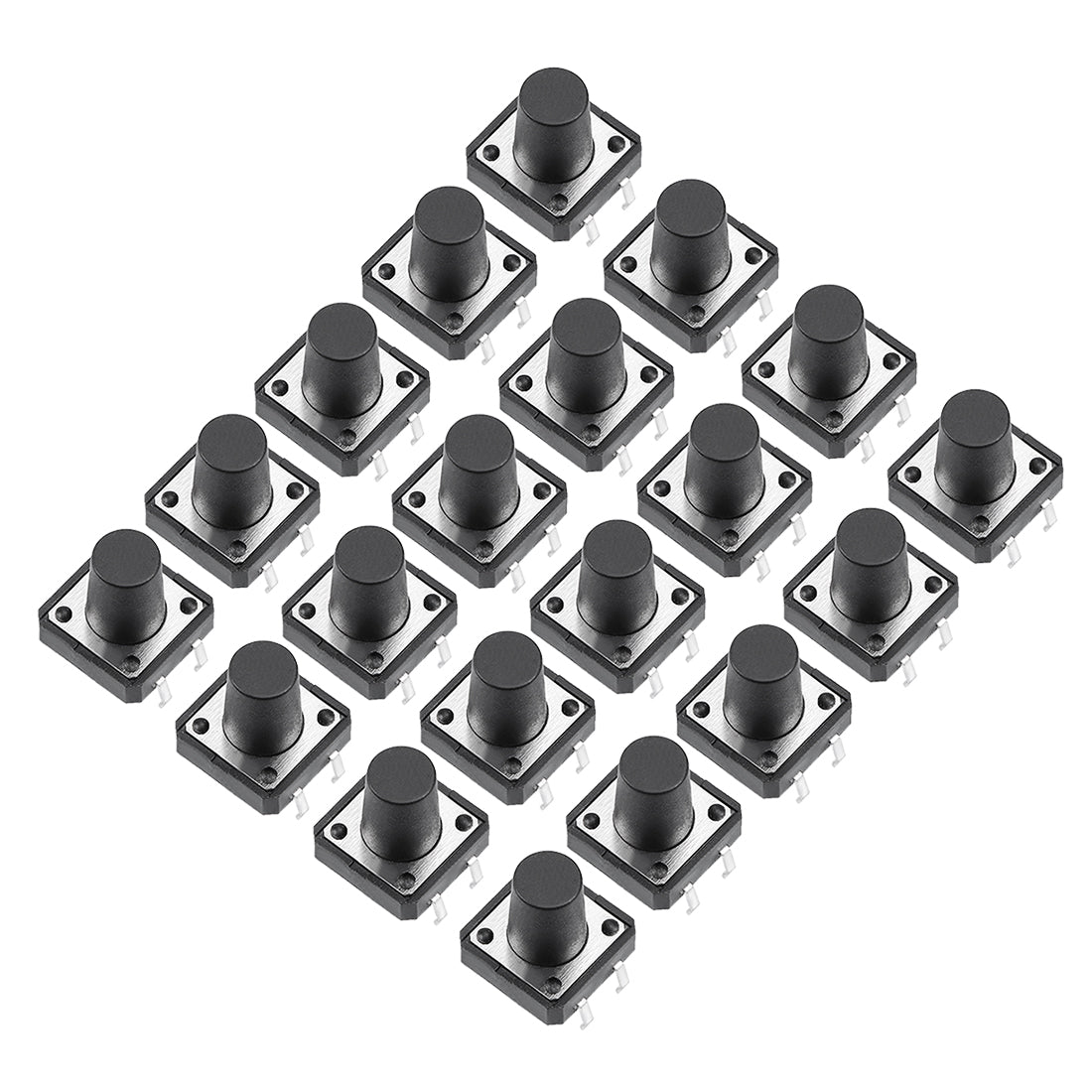 Harfington 12x12x12mm Panel Mini/Micro/Small PCB Momentary Tactile Tact Push Button Switch DIP 20PCS