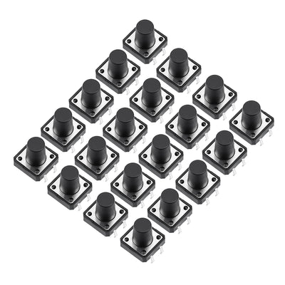 Harfington 12x12x11mm Panel Mini/Micro/Small PCB Momentary Tactile Tact Push Button Switch DIP 20PCS