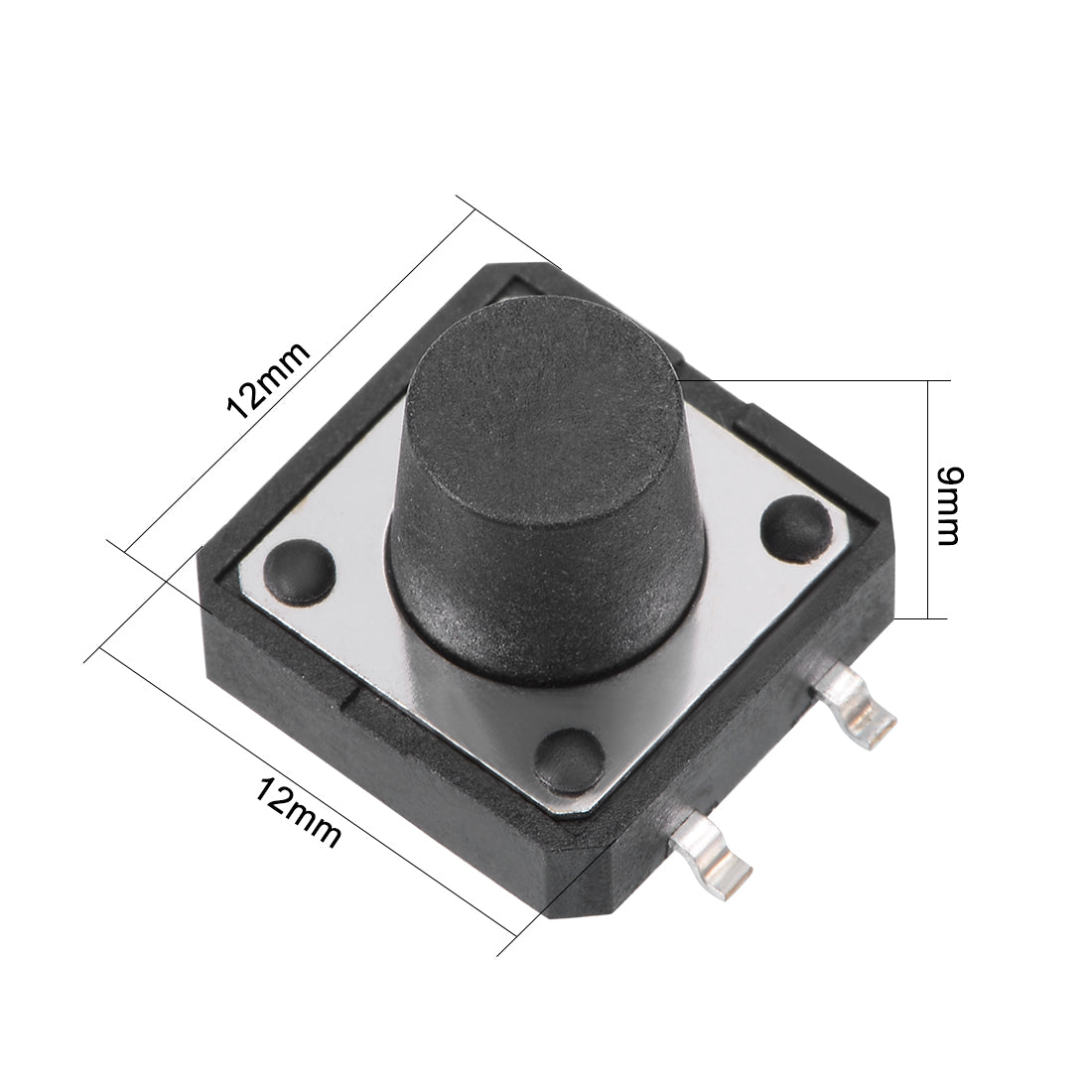 Harfington 12x12x9mm Size Panel Mini/Micro/Small PCB Momentary Tactile Tact Push Button Switch DIP 5PCS