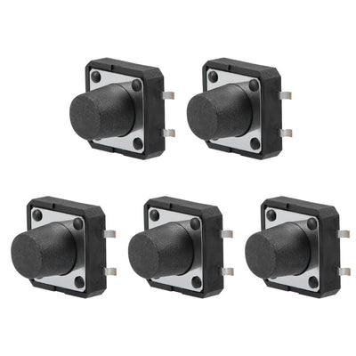 Harfington 12x12x9mm Size Panel Mini/Micro/Small PCB Momentary Tactile Tact Push Button Switch DIP 5PCS