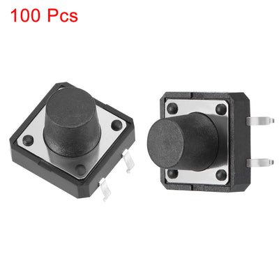 Harfington 12x12x9mm Panel Mini/Micro/Small PCB Momentary Tactile Tact Push Button Switch DIP 100PCS