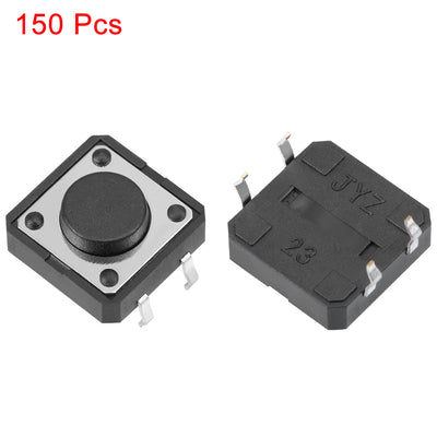 Harfington 12x12x5mm Panel Mini/Micro/Small PCB Momentary Tactile Tact Push Button Switch DIP 150PCS