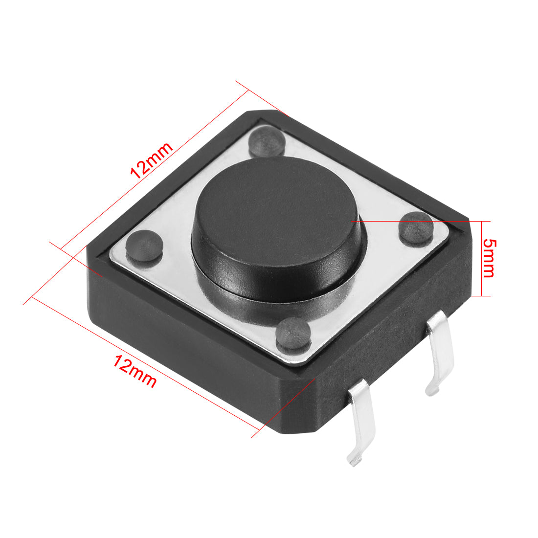 Harfington 12x12x5mm Panel Mini/Micro/Small PCB Momentary Tactile Tact Push Button Switch DIP 30PCS