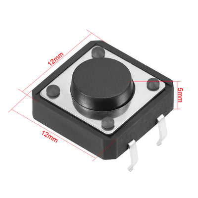 Harfington 12x12x5mm Panel Mini/Micro/Small PCB Momentary Tactile Tact Push Button Switch DIP 30PCS