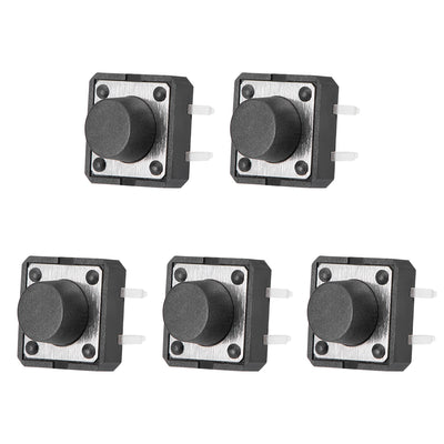 Harfington 12x12x7mm Size Panel Mini/Micro/Small PCB Momentary Tactile Tact Push Button Switch DIP 5PCS