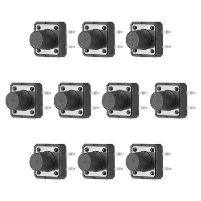 Harfington 12x12x9mm Panel Mini/Micro/Small PCB Momentary Tactile Tact Push Button Switch DIP 10PCS