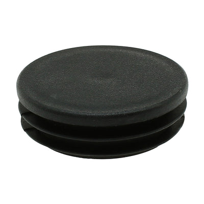Harfington 1 7/8" 48mm OD Plastic Round Tube Ribbed Insert End Cover Cap, 1.81"-1.89" Inner Dia, Floor Furniture Chair Table Protector