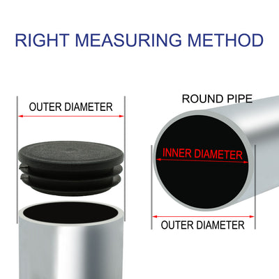 Harfington 1 7/8" 48mm OD Plastic Inserts Table Protector 2pcs, 0.43"-0.51" Inner Dia
