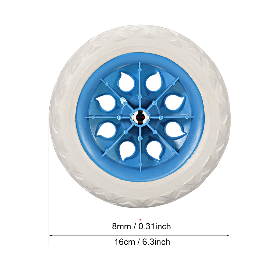 Harfington Shopping Cart Wheels Trolley Caster Replacement mm Dia Rubber Foaming 2pcs