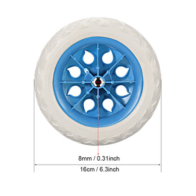 Harfington Shopping Cart Wheels Trolley Caster Replacement mm Dia Rubber Foaming 2pcs