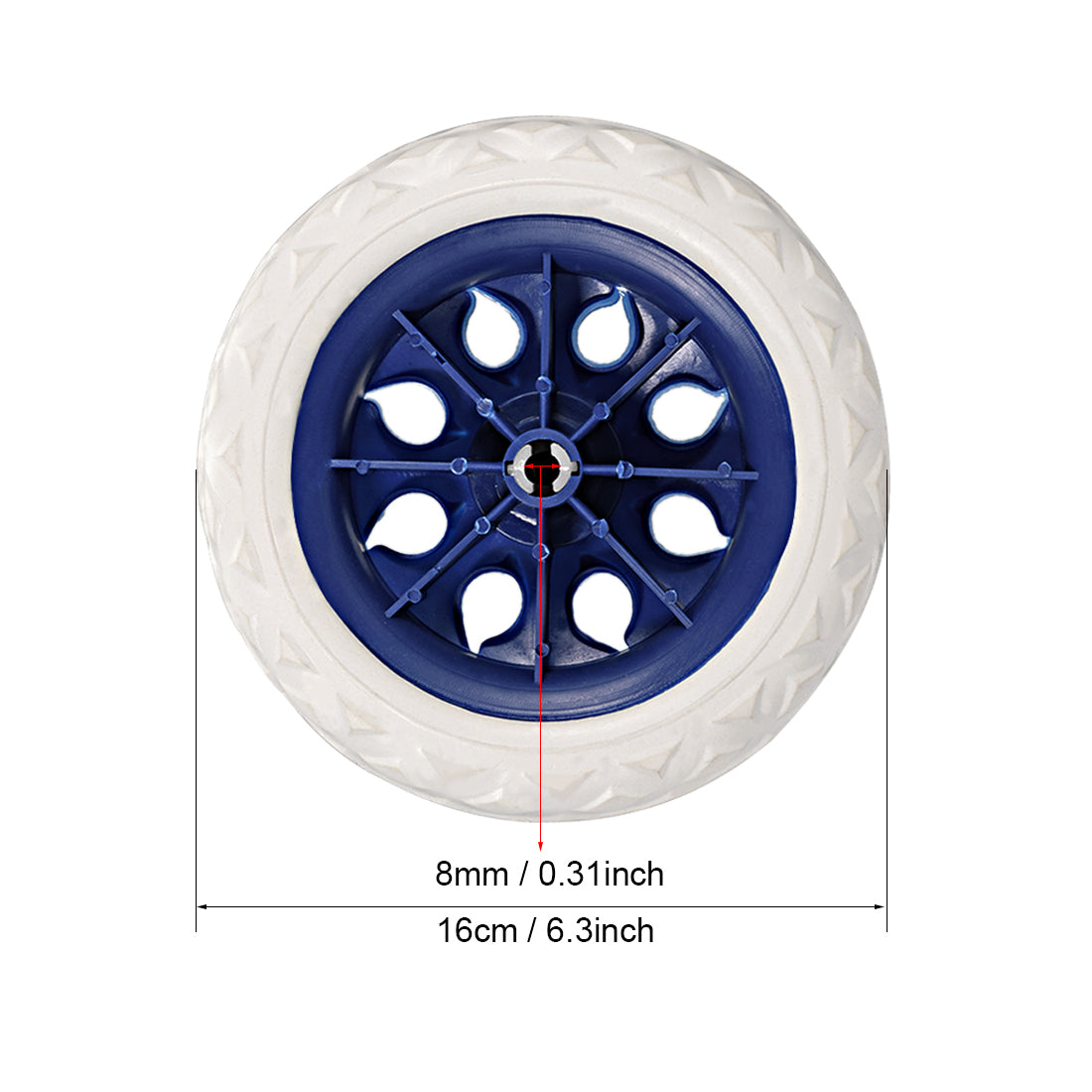 Harfington Shopping Cart Wheels Trolley Caster Replacement mm Dia Rubber Foaming 2pcs