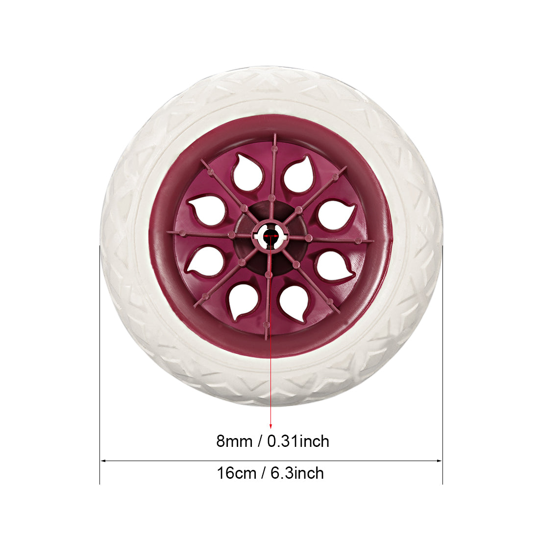 Harfington Shopping Cart Wheels Trolley Caster Replacement mm Dia Rubber Foaming 2pcs