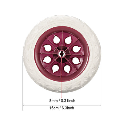 Harfington Shopping Cart Wheels Trolley Caster Replacement mm Dia Rubber Foaming 2pcs