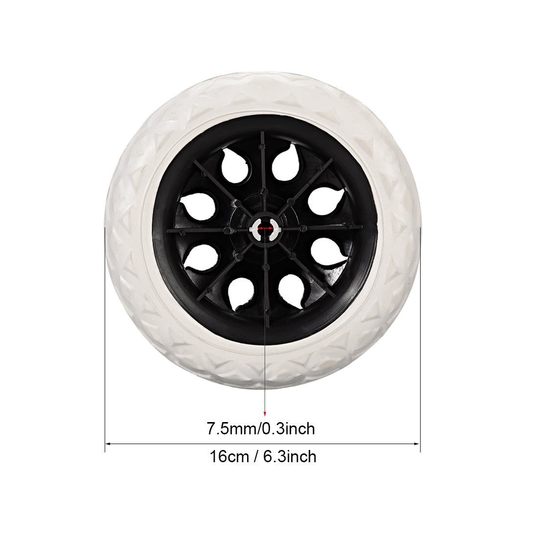 Harfington Shopping Cart Wheels Trolley Caster Replacement mm Dia Rubber Foaming 2pcs