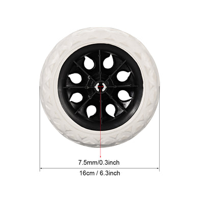 Harfington Shopping Cart Wheels Trolley Caster Replacement mm Dia Rubber Foaming 2pcs