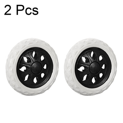 Harfington Shopping Cart Wheels Trolley Caster Replacement mm Dia Rubber Foaming 2pcs