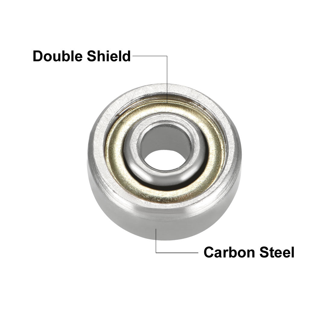 uxcell Uxcell Deep Groove Ball Bearings Metric Double Shielded Carbon Steel Z1 Level