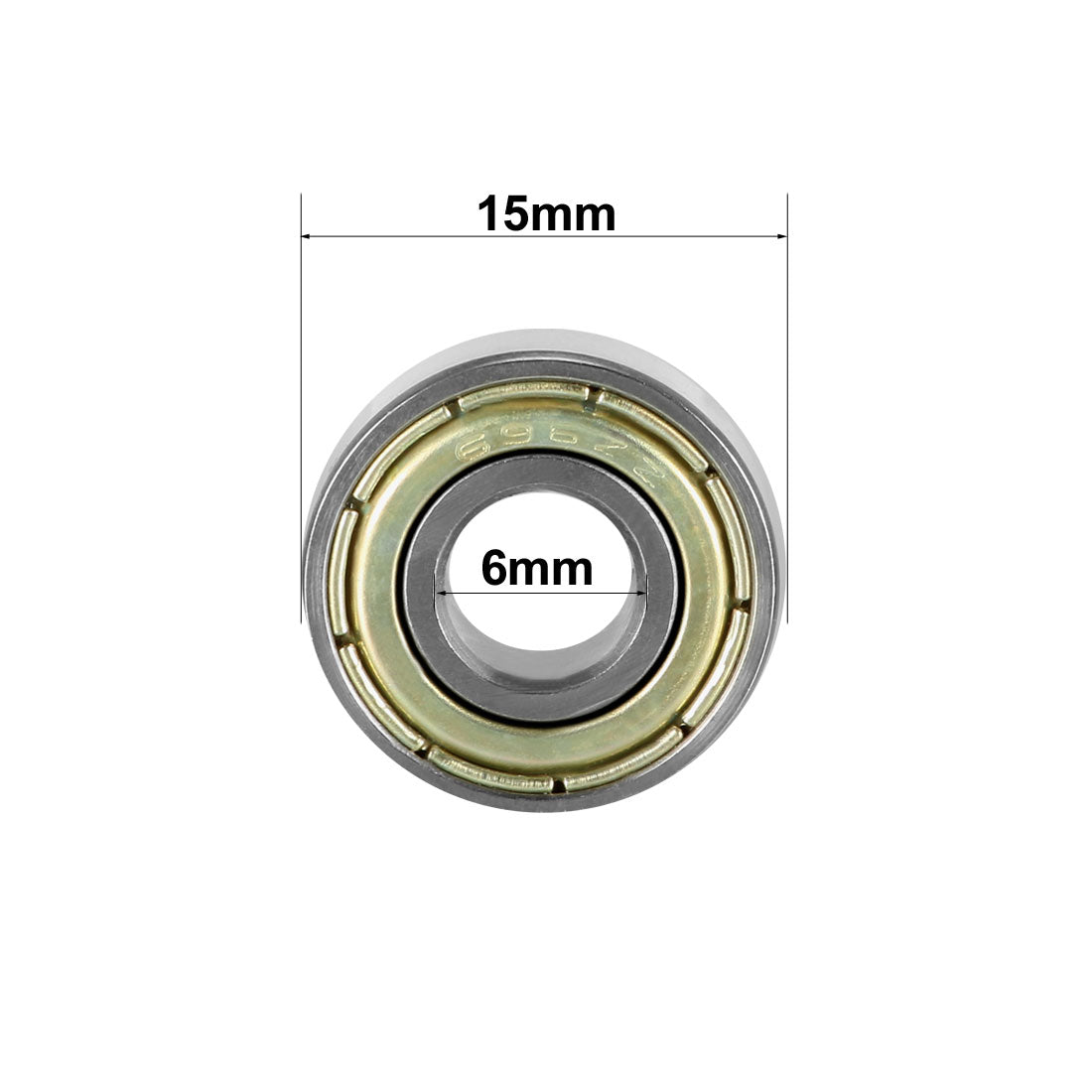 uxcell Uxcell Deep Groove Ball Bearings Metric Double Shielded Carbon Steel Z1