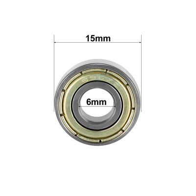 Harfington Uxcell Deep Groove Ball Bearings Metric Double Shielded Carbon Steel Z1