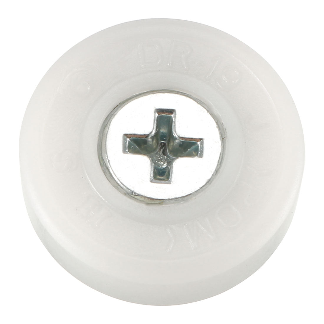 Harfington 2pcs 19x6x2mm Roller Idler Bearing Pulley Sliding Conveyor Wheel Threaded Rod M6*8 white