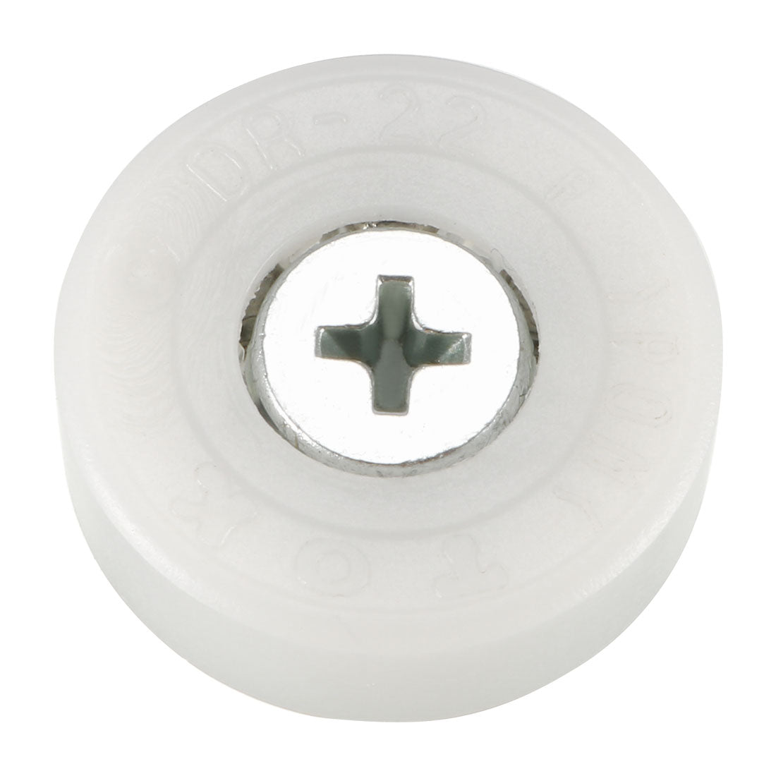 Harfington 2pcs 22x7x0.3mm Roller Idler Bearing Pulley Sliding Conveyor Wheel Threaded Rod M6*7 white