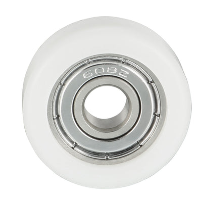 Harfington 2pcs 8x30x11mm Roller Idler Bearing Pulley Sliding Conveyor Wheel White