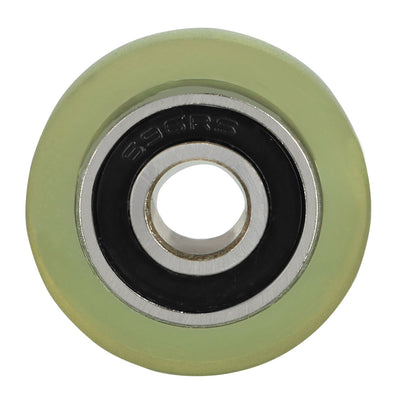 Harfington 2pcs 6x22x5mm Roller Idler Bearing Pulley Sliding Conveyor Wheel Clear