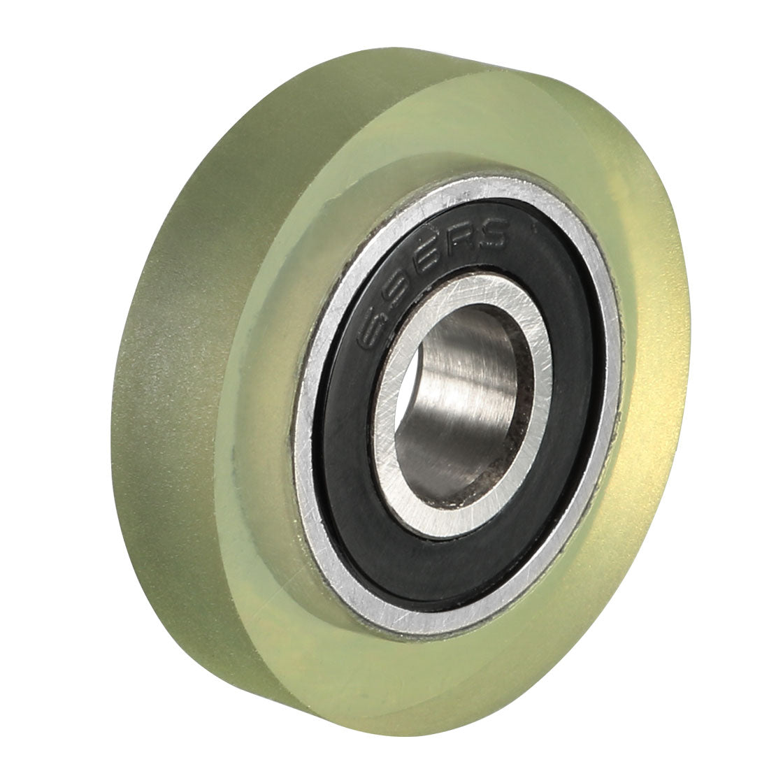 Harfington 2pcs 6x22x5mm Roller Idler Bearing Pulley Sliding Conveyor Wheel Clear