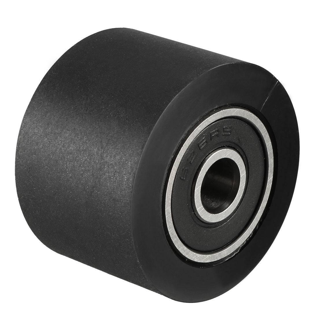 Harfington 2pcs 6x30x20mm Roller Idler Bearing Pulley Sliding Conveyor Wheel Black