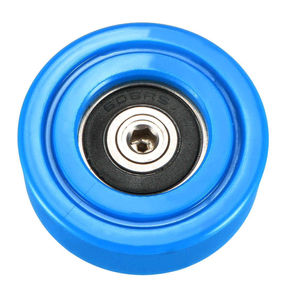 Harfington 2pcs 40x13x1mm Roller Idler Bearing Pulley Sliding Conveyor Wheel Threaded Rod M8*10 Blue
