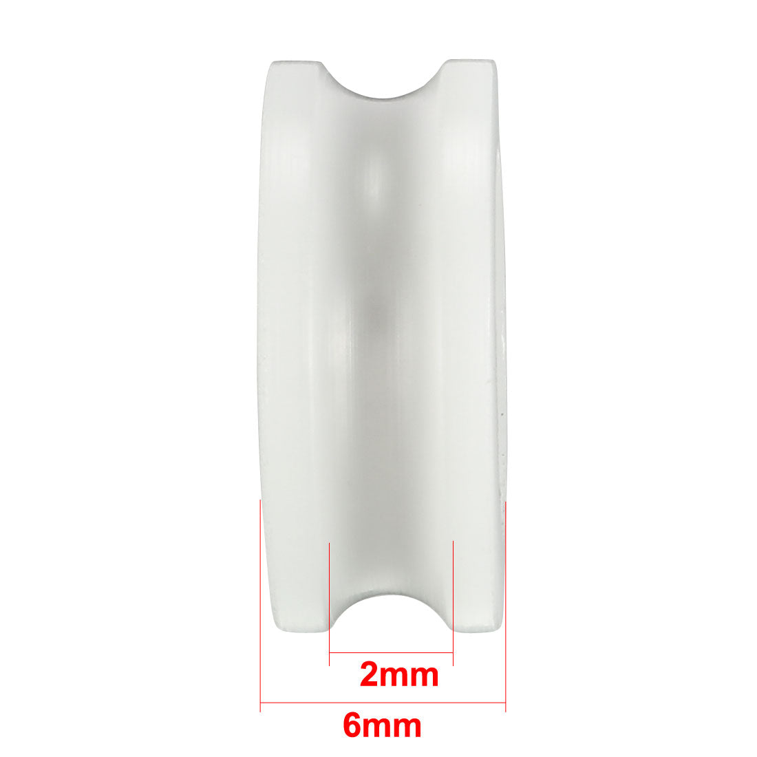 Harfington 0.8mm Deep Metal V Groove Guide Bearing Pulley Rail Ball Wheel 4x15x6mm