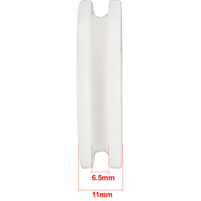 Harfington 2pcs 4.3mm Deep Metal U Groove Guide Bearing Pulley Rail Ball Wheel 8x34x11mm