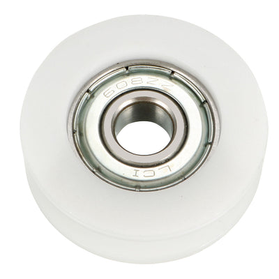 Harfington 2pcs 4.3mm Deep Metal U Groove Guide Bearing Pulley Rail Ball Wheel 8x34x11mm