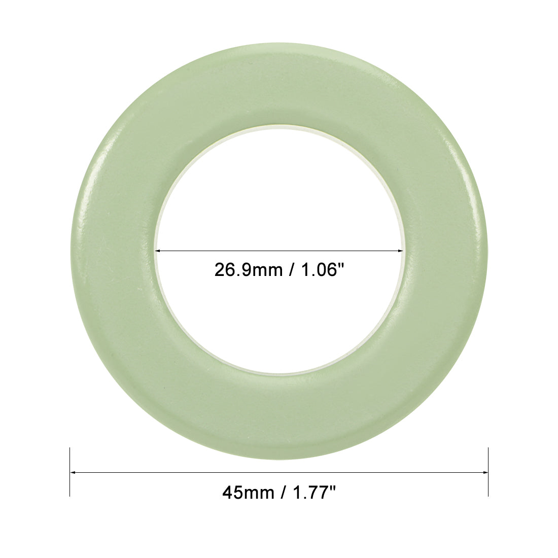 Harfington 16pcs 26.9 x 45 x 16.8mm Ferrite Ring Iron Powder Toroid Cores Light Green Blue