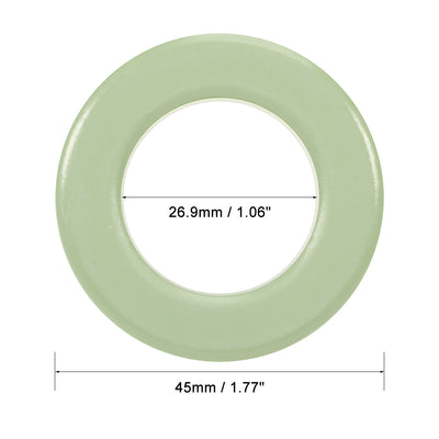 Harfington 16pcs 26.9 x 45 x 16.8mm Ferrite Ring Iron Powder Toroid Cores Light Green Blue