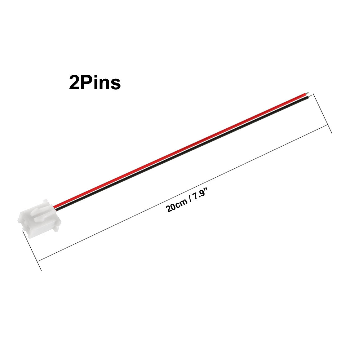 Harfington 15 Pcs Female 2P Jumper Wires Ribbon Cables Pi Pic Breadboard DIY 20cm Long