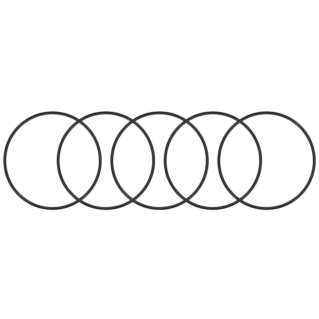 Harfington O-Rings Nitrile Rubber Round Seal Gasket 5 Pieces